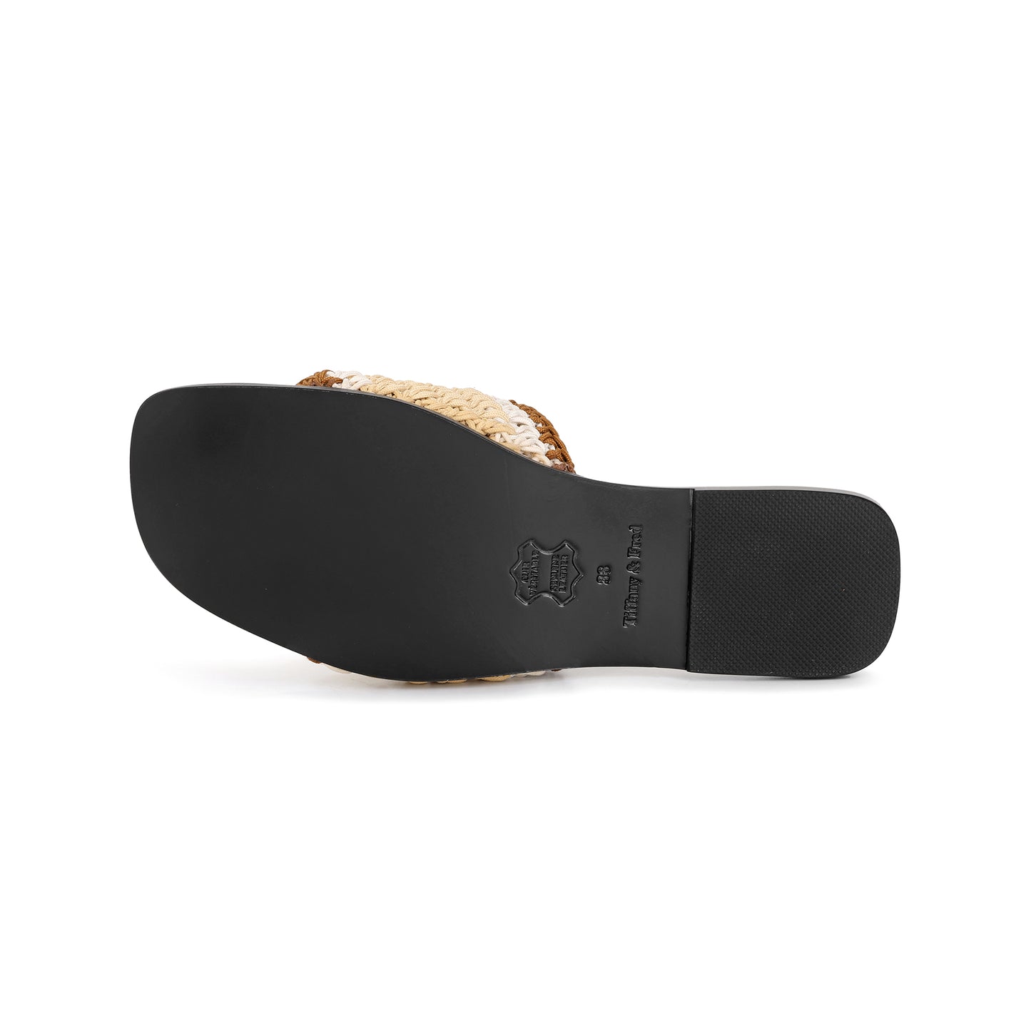 Natural Raffia Amalfi Crochet Raffia and Leather Sandal