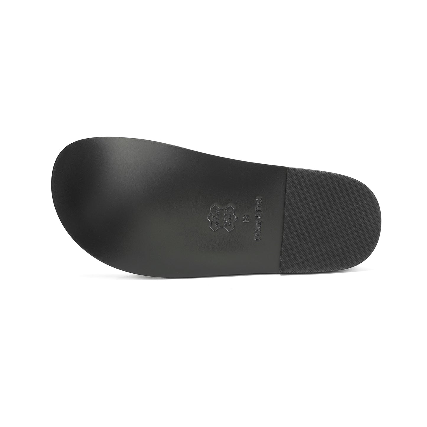 Black Double-Strap Quilted Leather Slide
