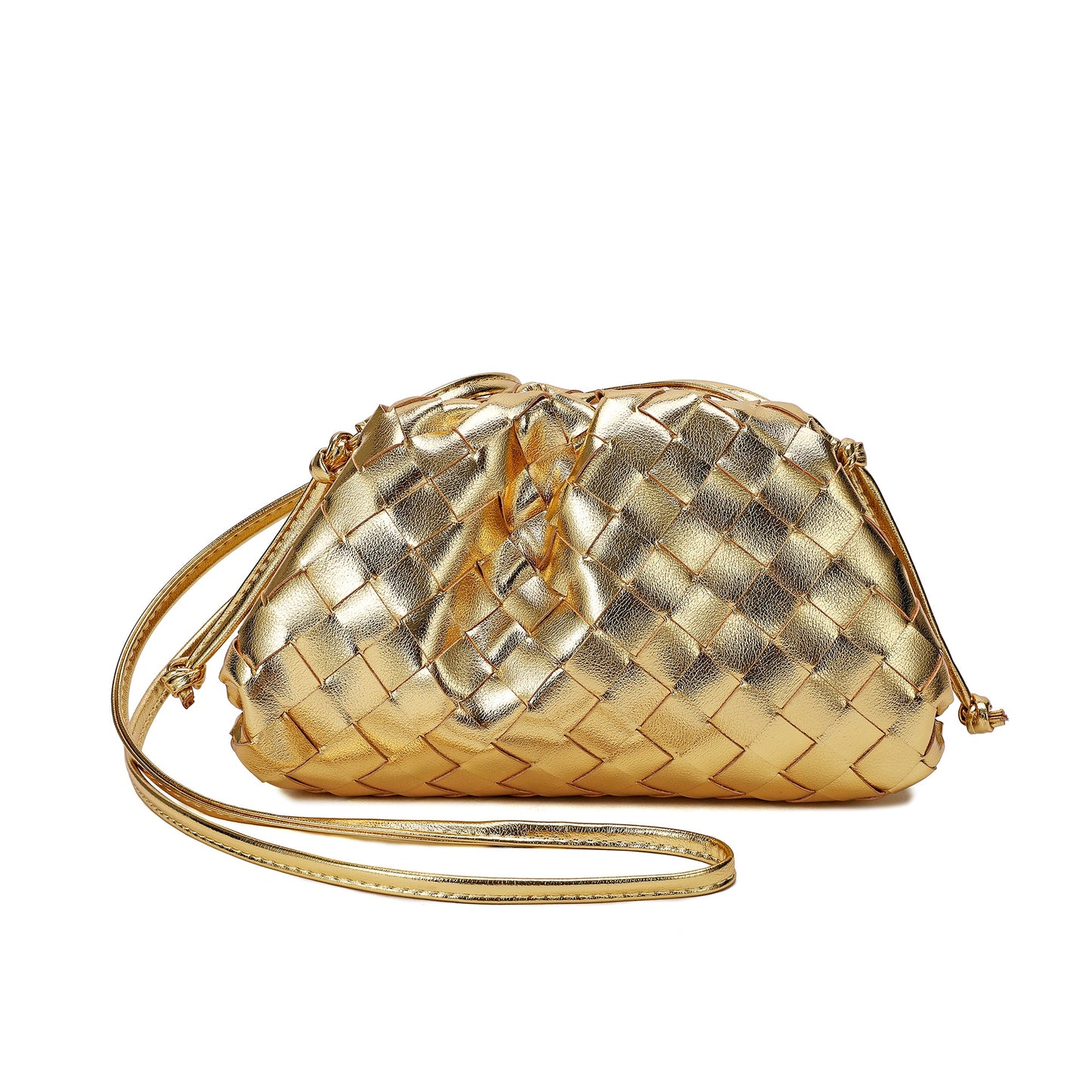 Full Grain Woven Leather Pouch/ Shoulder/ Clutch Bag