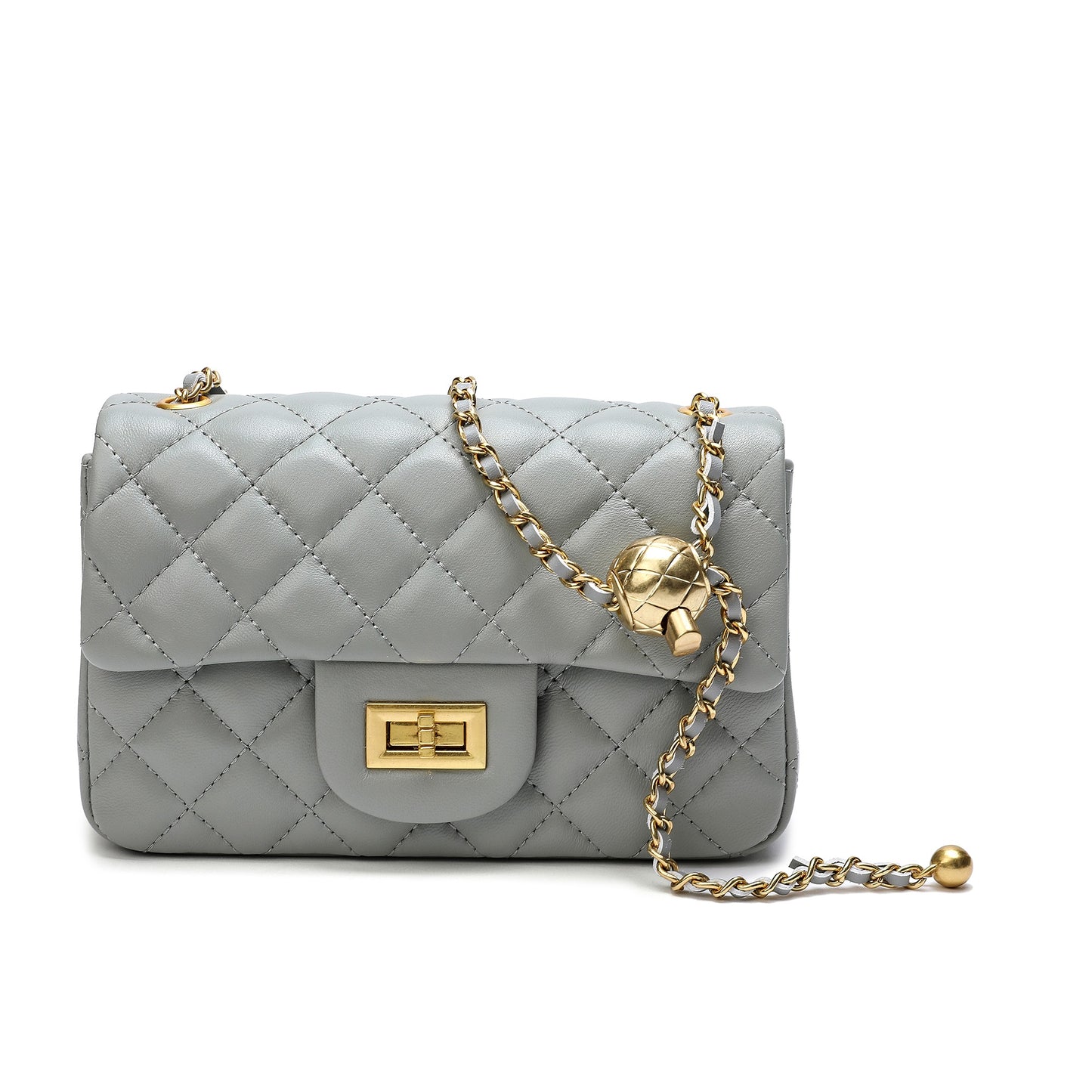 Tiffany & Fred Quilted Sheepskin Leather Crossbody Bag