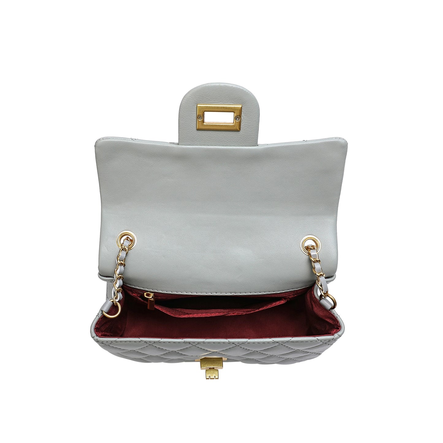 Tiffany & Fred Quilted Sheepskin Leather Crossbody Bag