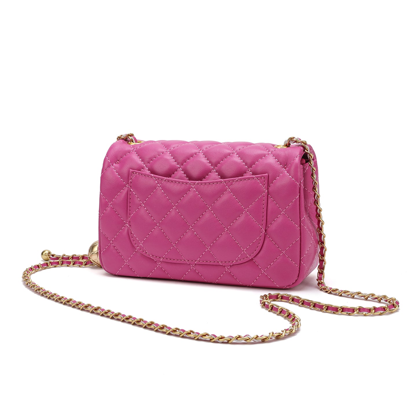 Tiffany & Fred Quilted Sheepskin Leather Crossbody Bag