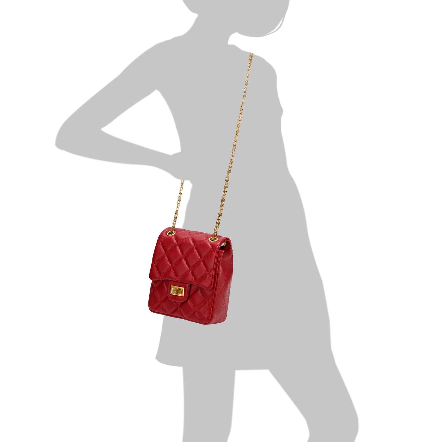 Tiffany & Fred Quilted Sheepskin Leather Crossbody