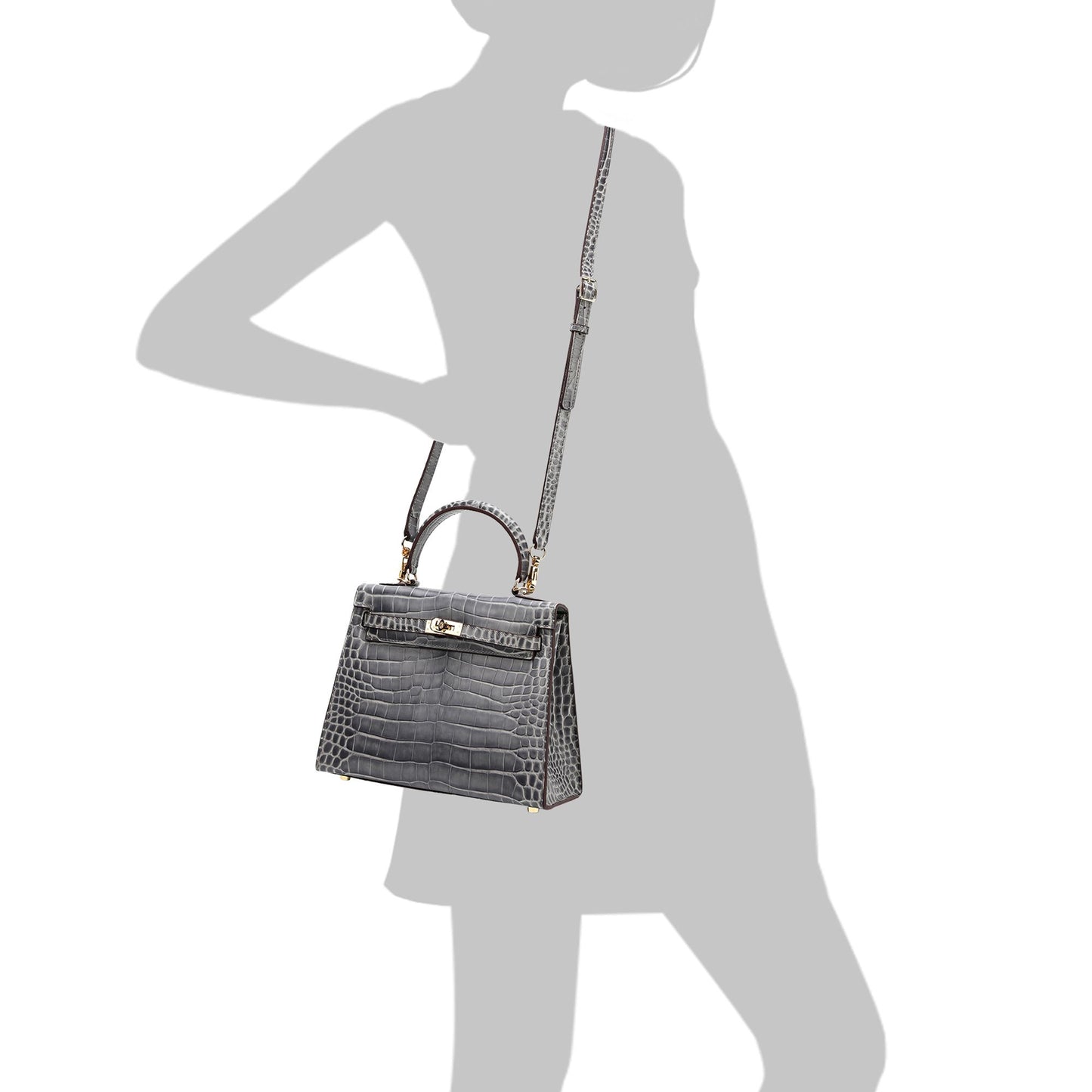 Tiffany & Fred Alligator Embossed Leather Grace Satchel