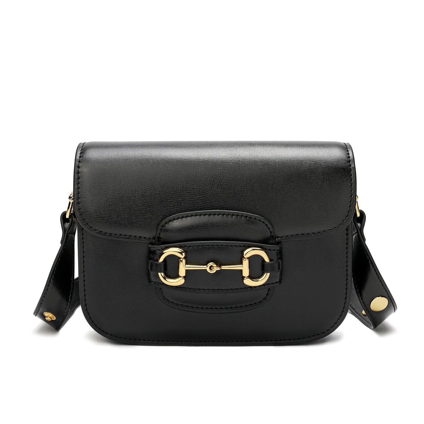Tiffany & Fred Top-Grain Leather Foldover Messenger/Shoulder Bag