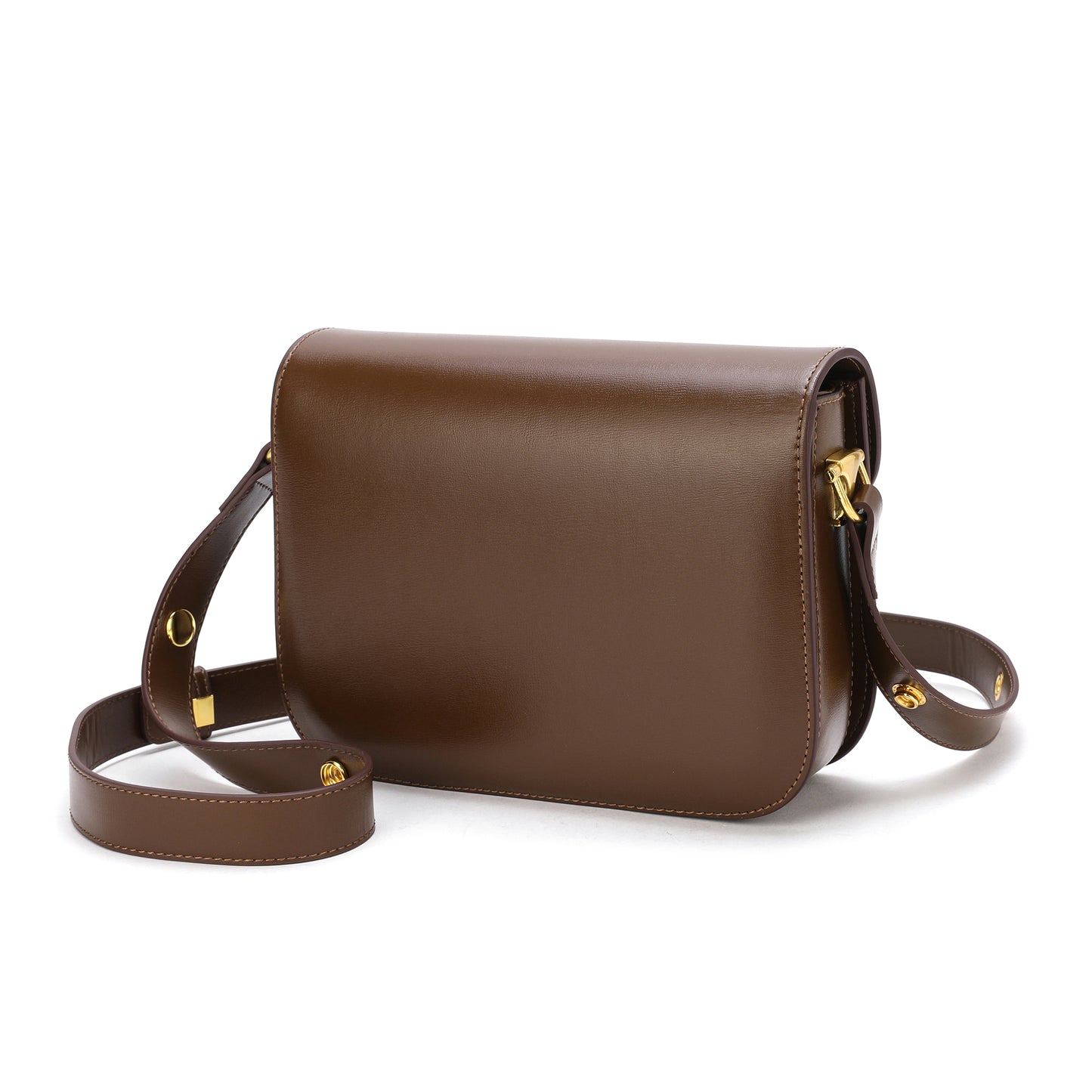 Tiffany & Fred Top-Grain Leather Foldover Messenger/Shoulder Bag
