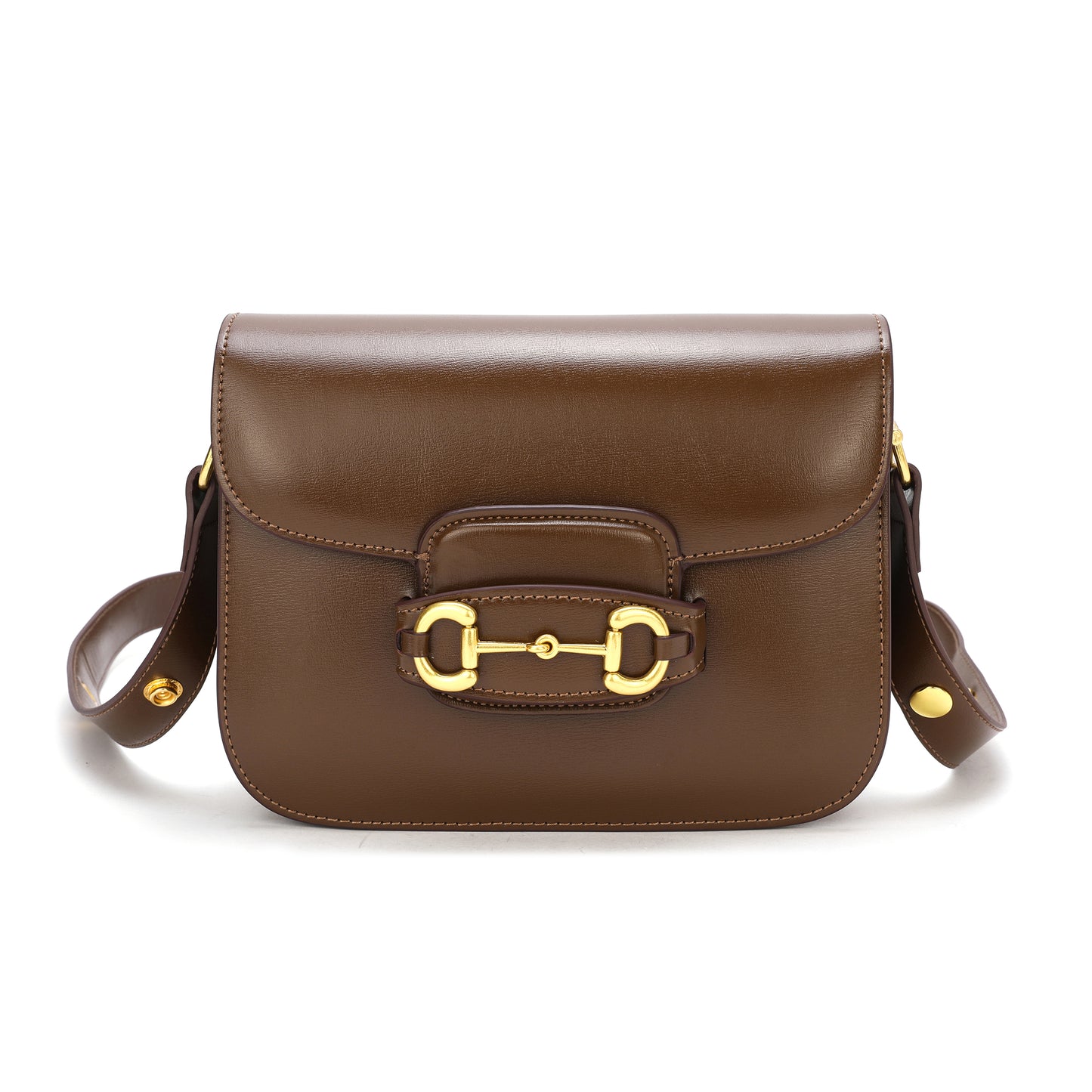 Tiffany & Fred Top-Grain Leather Foldover Messenger/Shoulder Bag