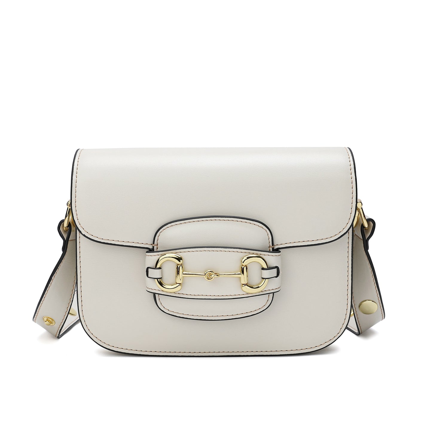 Tiffany & Fred Top-Grain Leather Foldover Messenger/Shoulder Bag