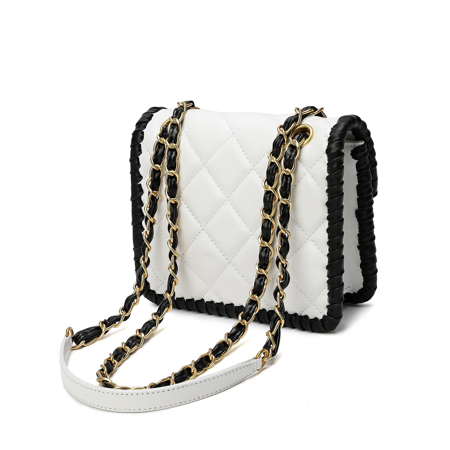 Tiffany & Fred Quilted Sheepskin Leather Crossbody/Shoulder Bag