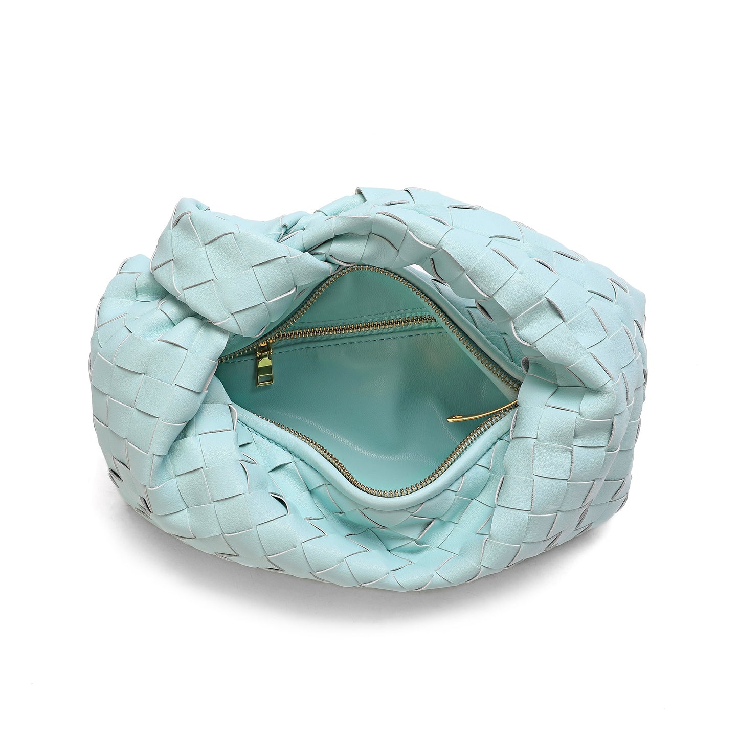 Woven Sheepskin Knot Bag Pouch