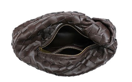 Woven Sheepskin Knot Bag Pouch
