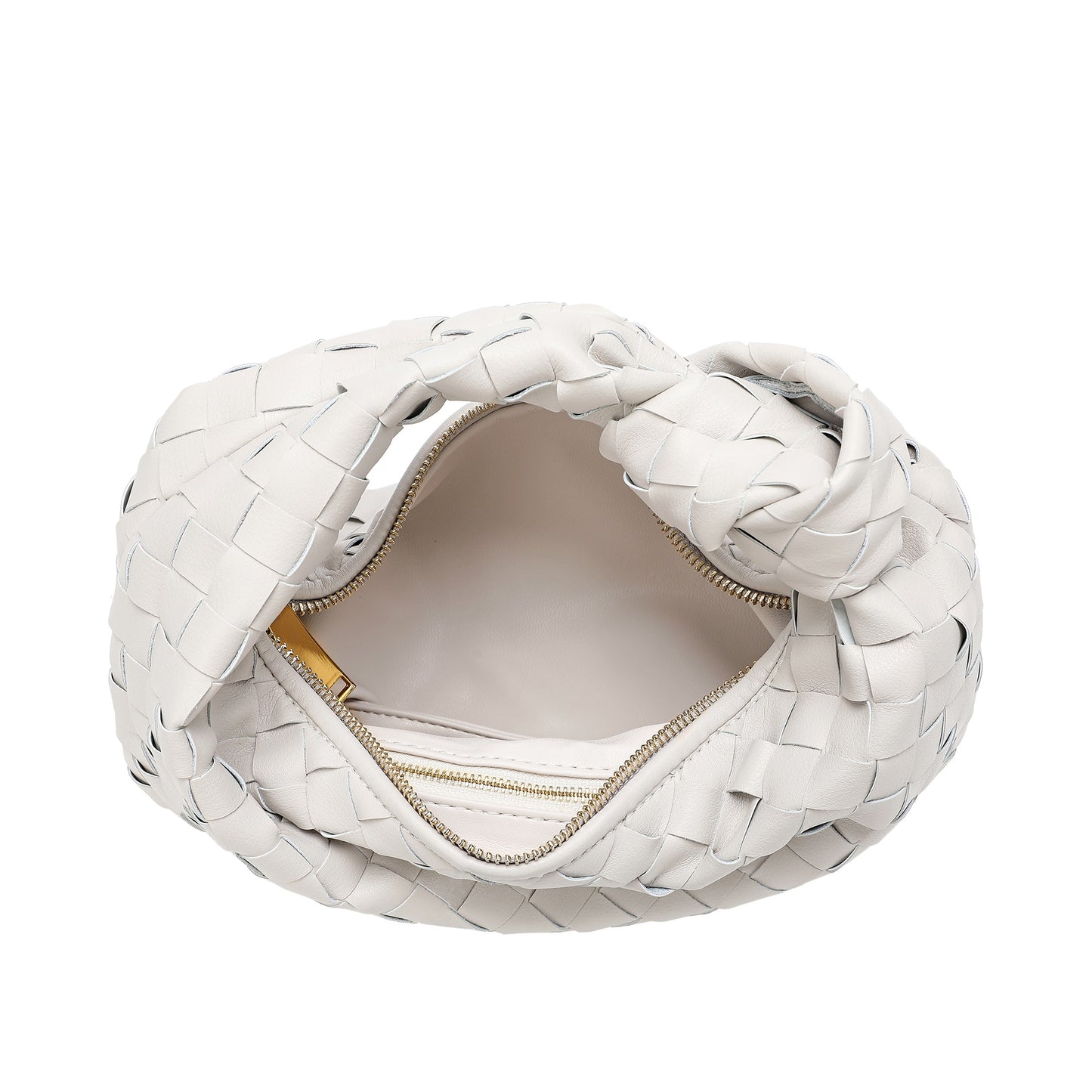 Woven Sheepskin Knot Bag Pouch