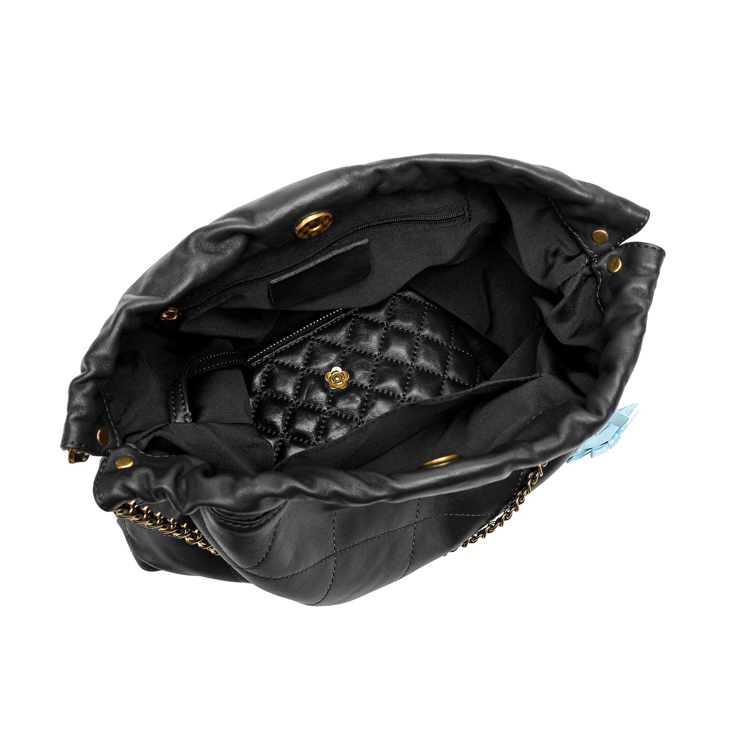 Tiffany & Fred Quilted Lambskin Leather Tote Bag