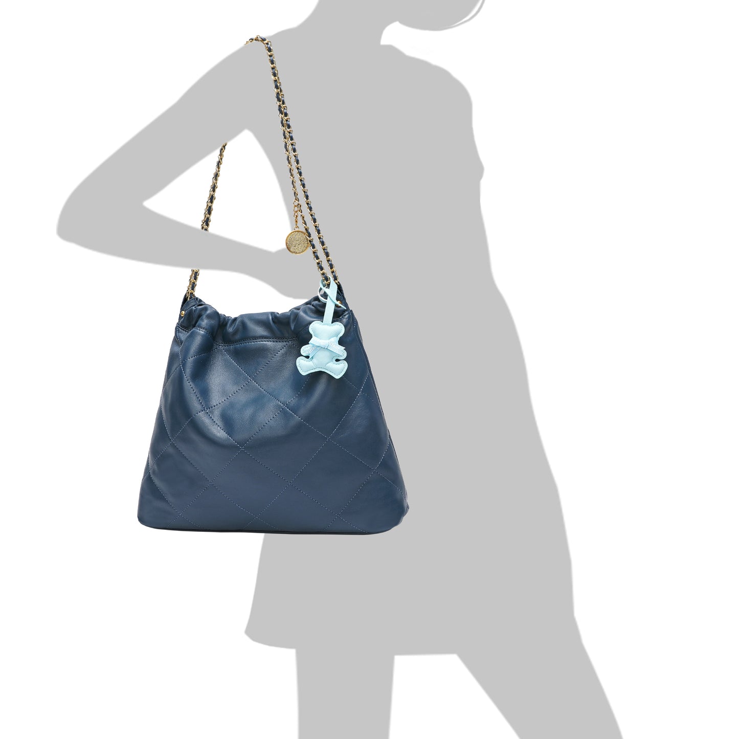 Tiffany & Fred Quilted Lambskin Leather Tote Bag