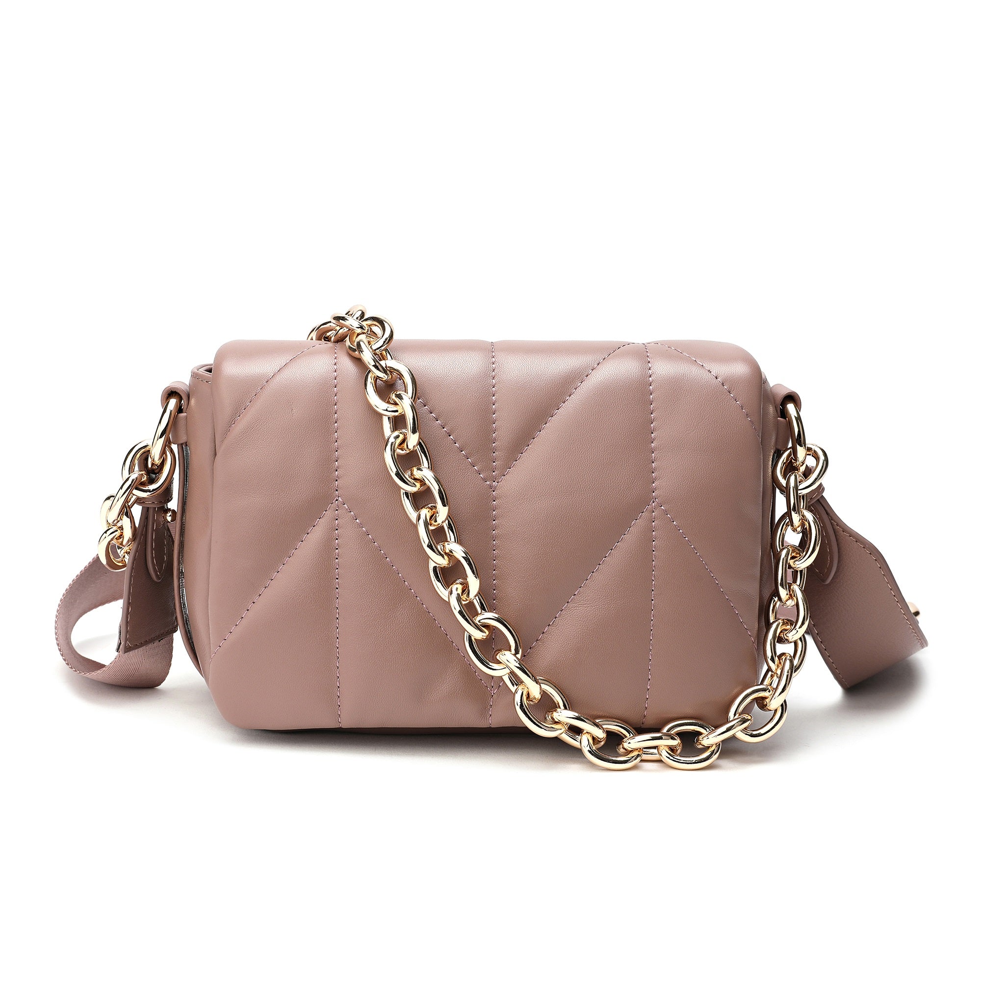 Large Chevron Quilted Shoulder/ Crossbody Bag – Tiffany & Fred Paris