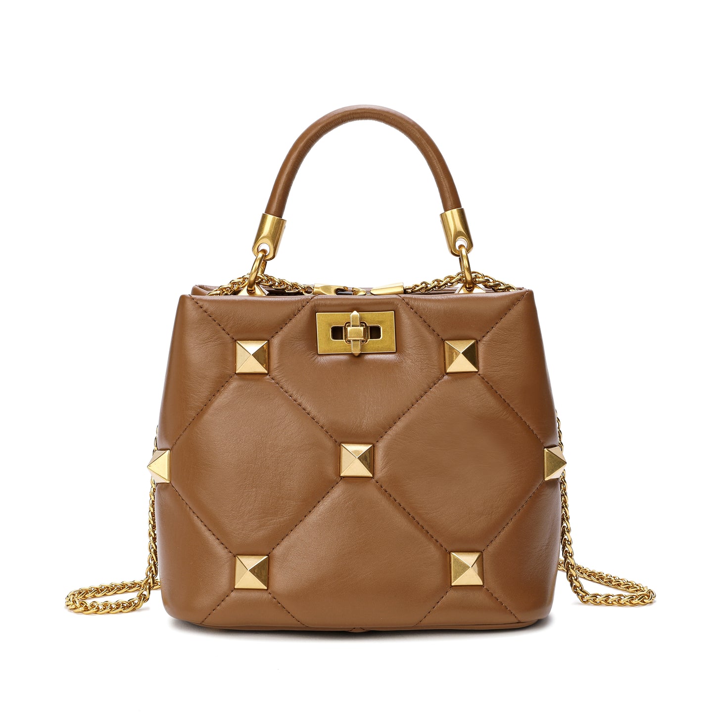 Tiffany & Fred Quilted Sheepskin Leather Crossbody/Shoulder Bag
