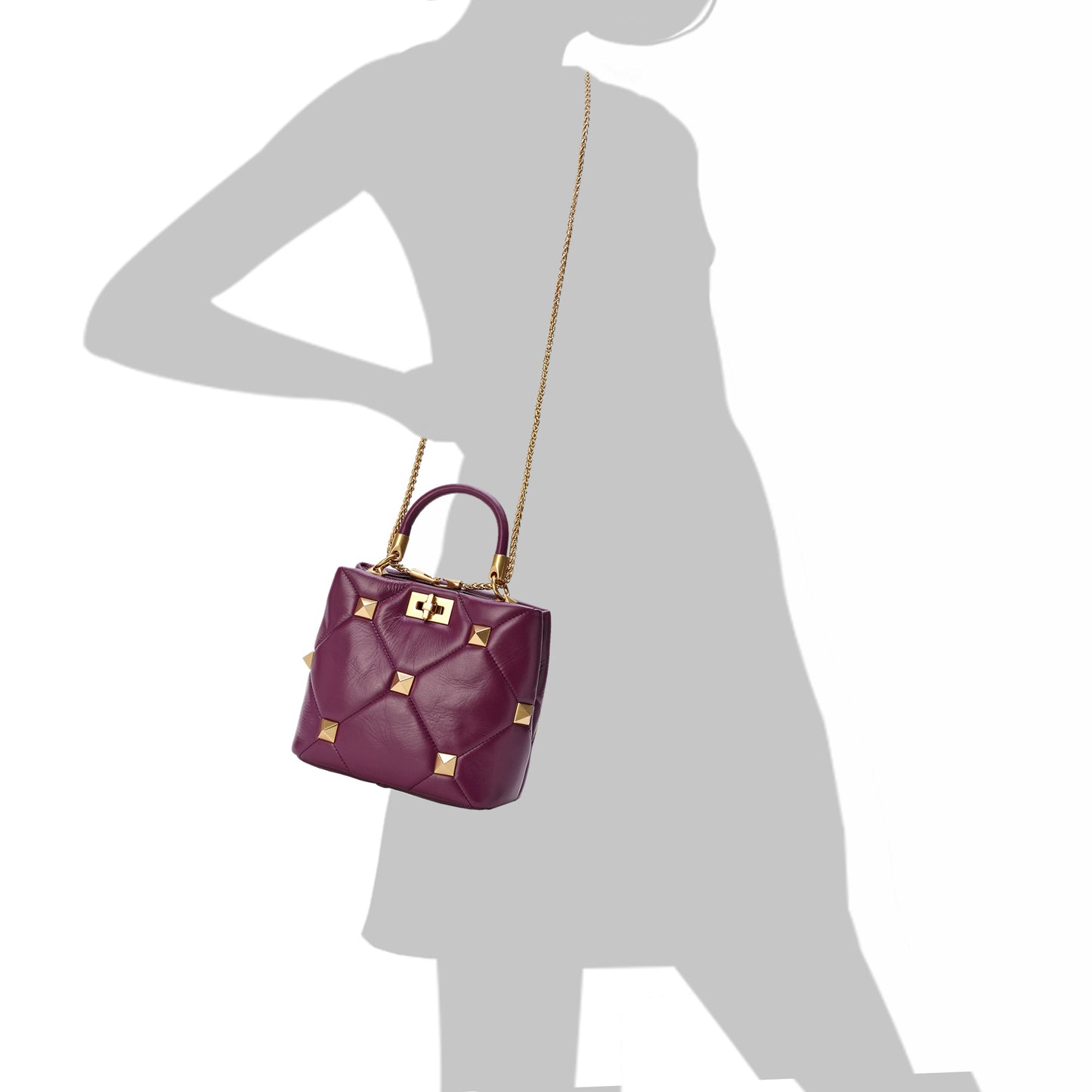Tiffany & Fred Quilted Sheepskin Leather Crossbody/Shoulder Bag