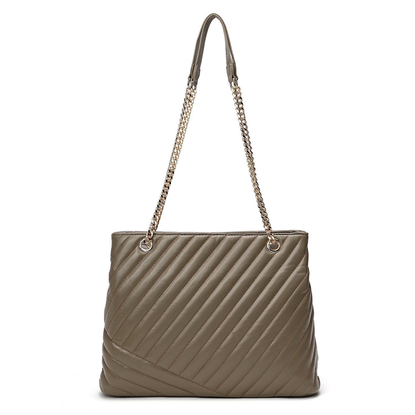 Tiffany & Fred Quilted Sheepskin Leather Tote Bag