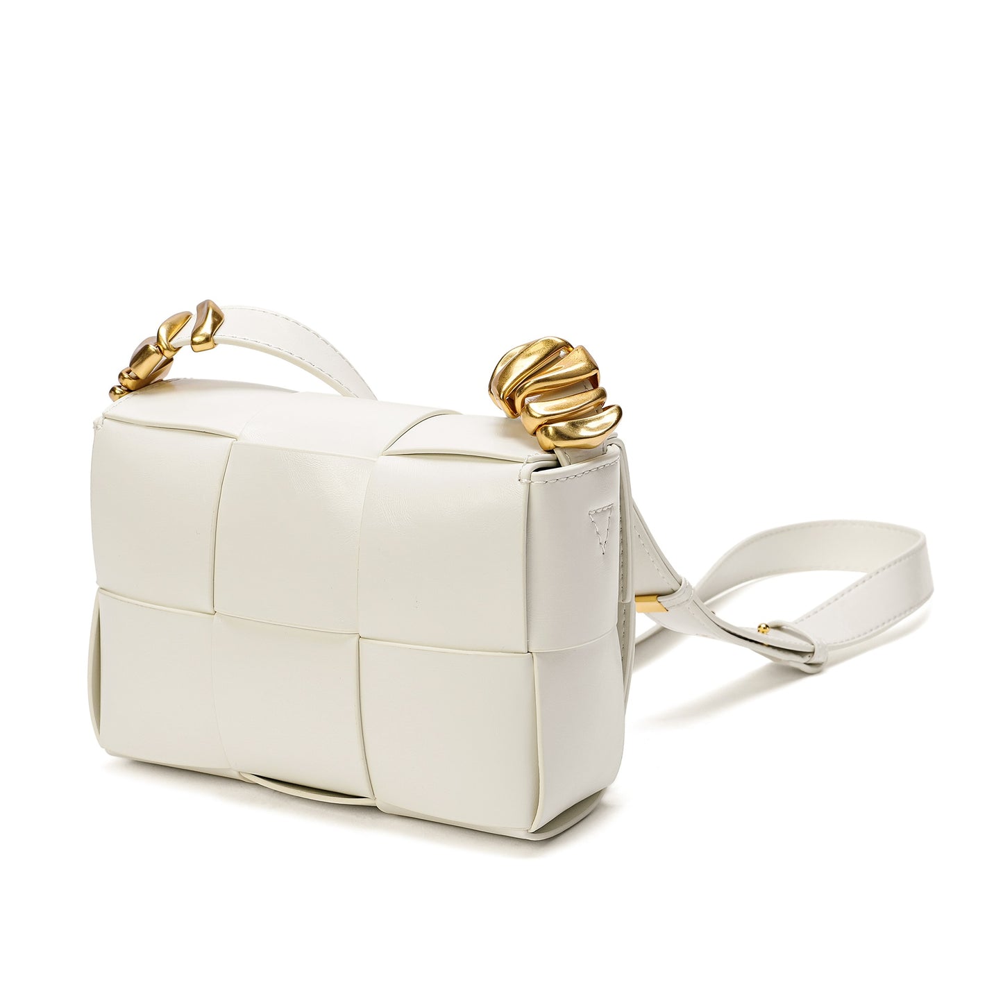 Woven Leather Crossbody Bag