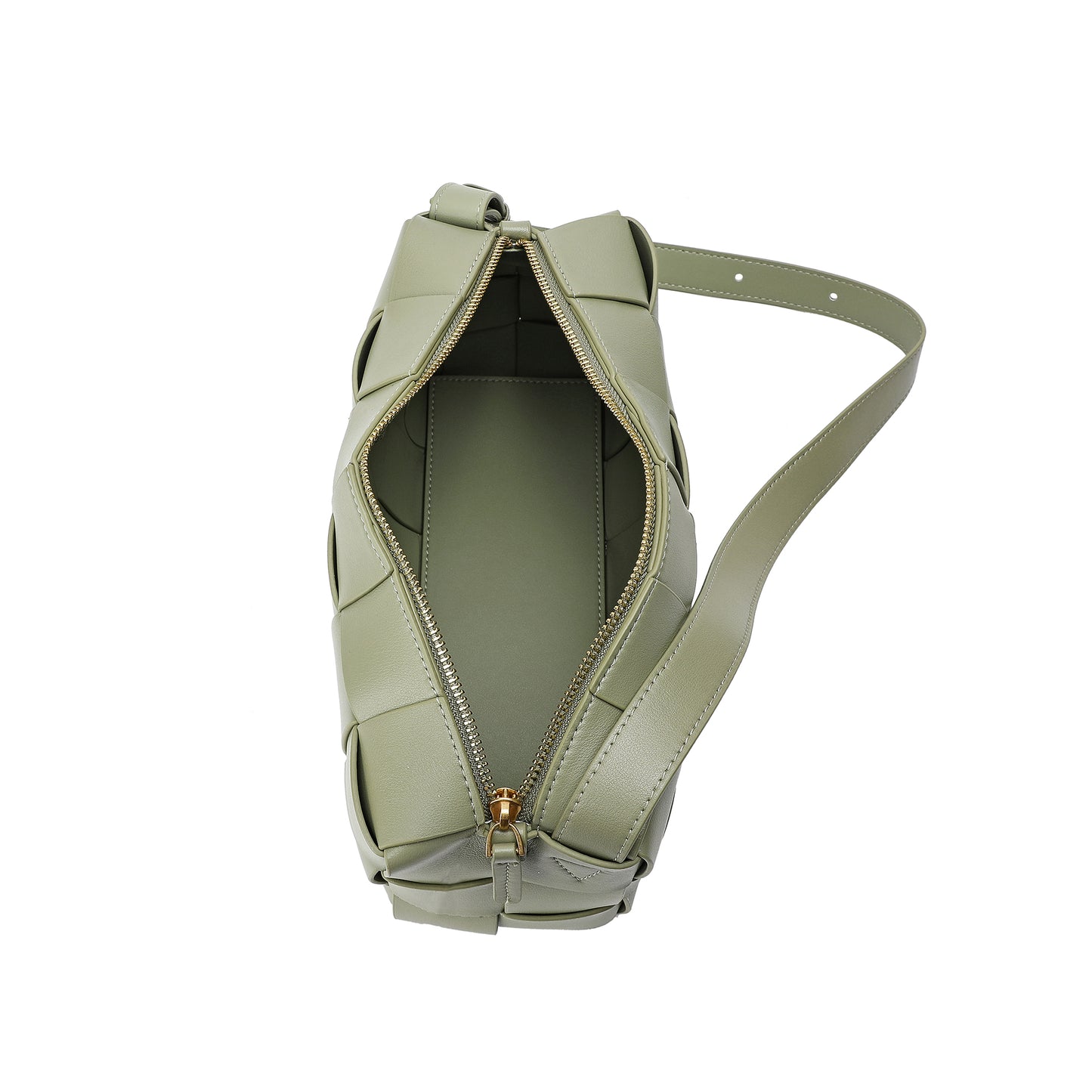 Tiffany & Fred Smooth Woven Leather Hobo/Shoulder