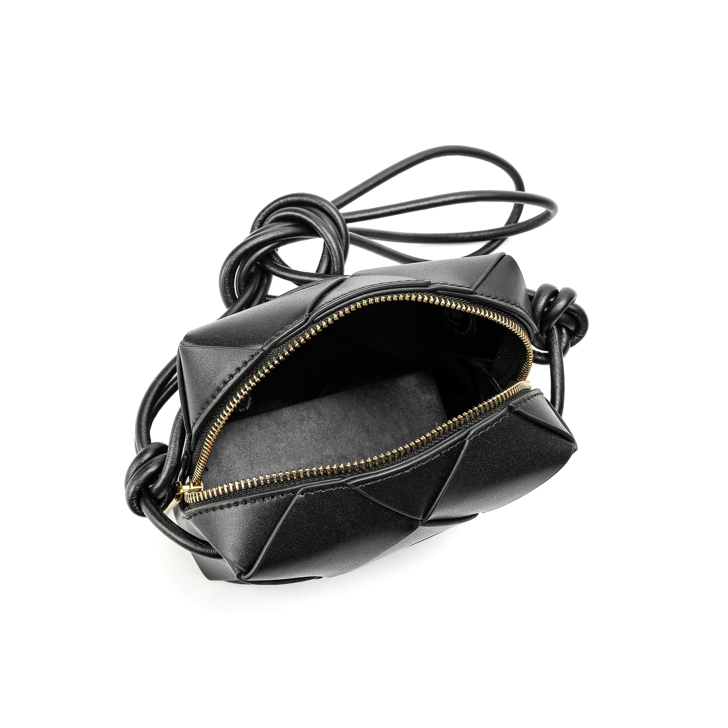 Tiffany & Fred Smooth Woven Leather Crossbody Bag