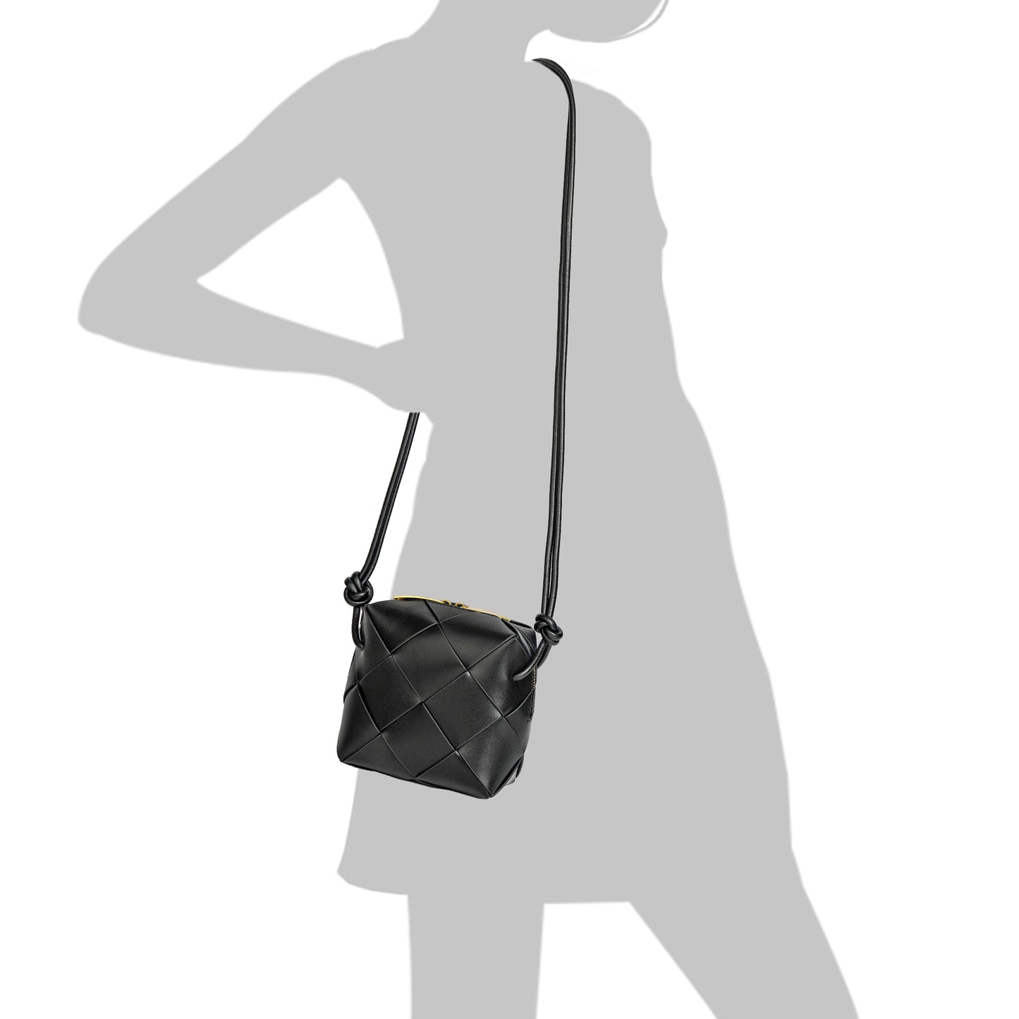 Tiffany & Fred Smooth Woven Leather Crossbody Bag