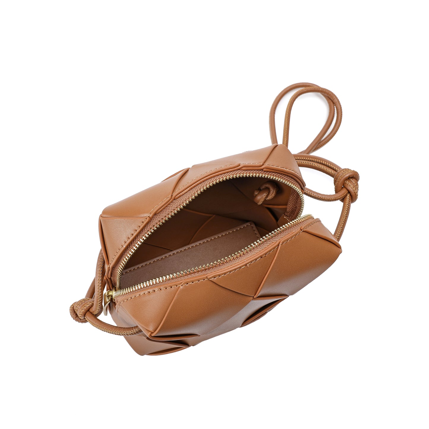 Tiffany & Fred Smooth Woven Leather Crossbody Bag