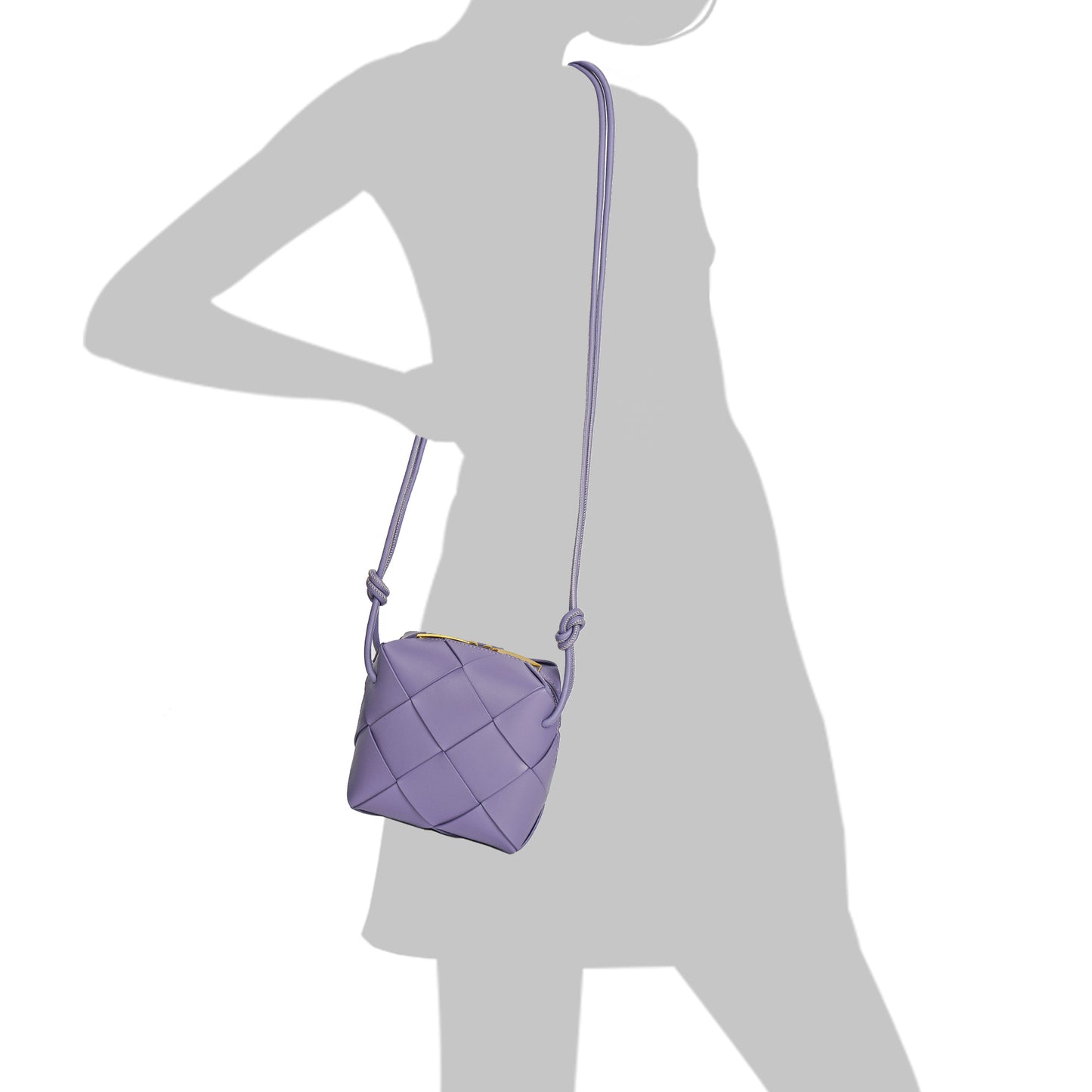 Tiffany & Fred Smooth Woven Leather Crossbody Bag