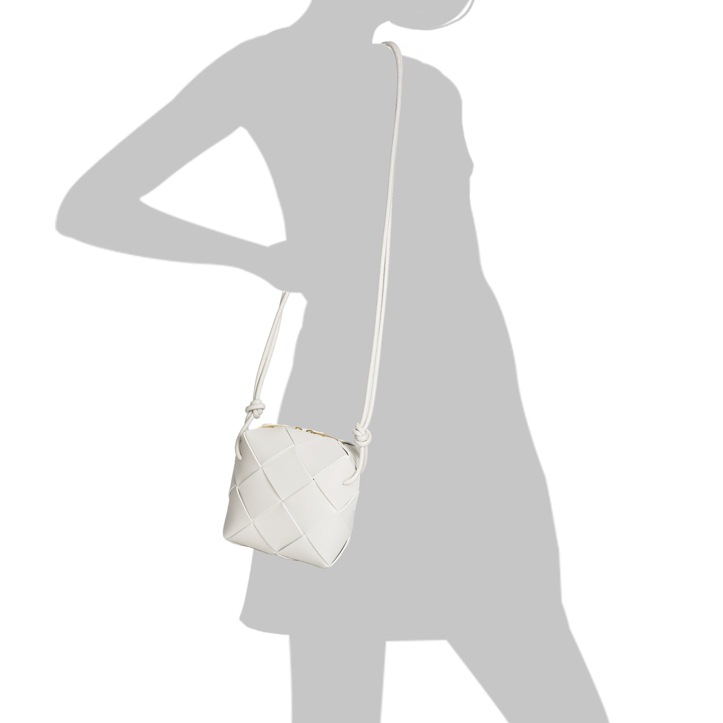 Tiffany & Fred Smooth Woven Leather Crossbody Bag