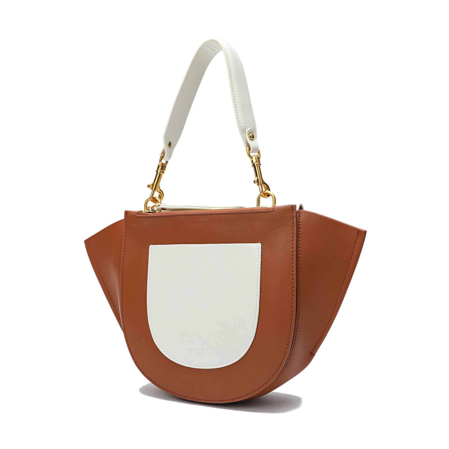 Two-tone Full-grain Nappa Leather Shoulder Bag