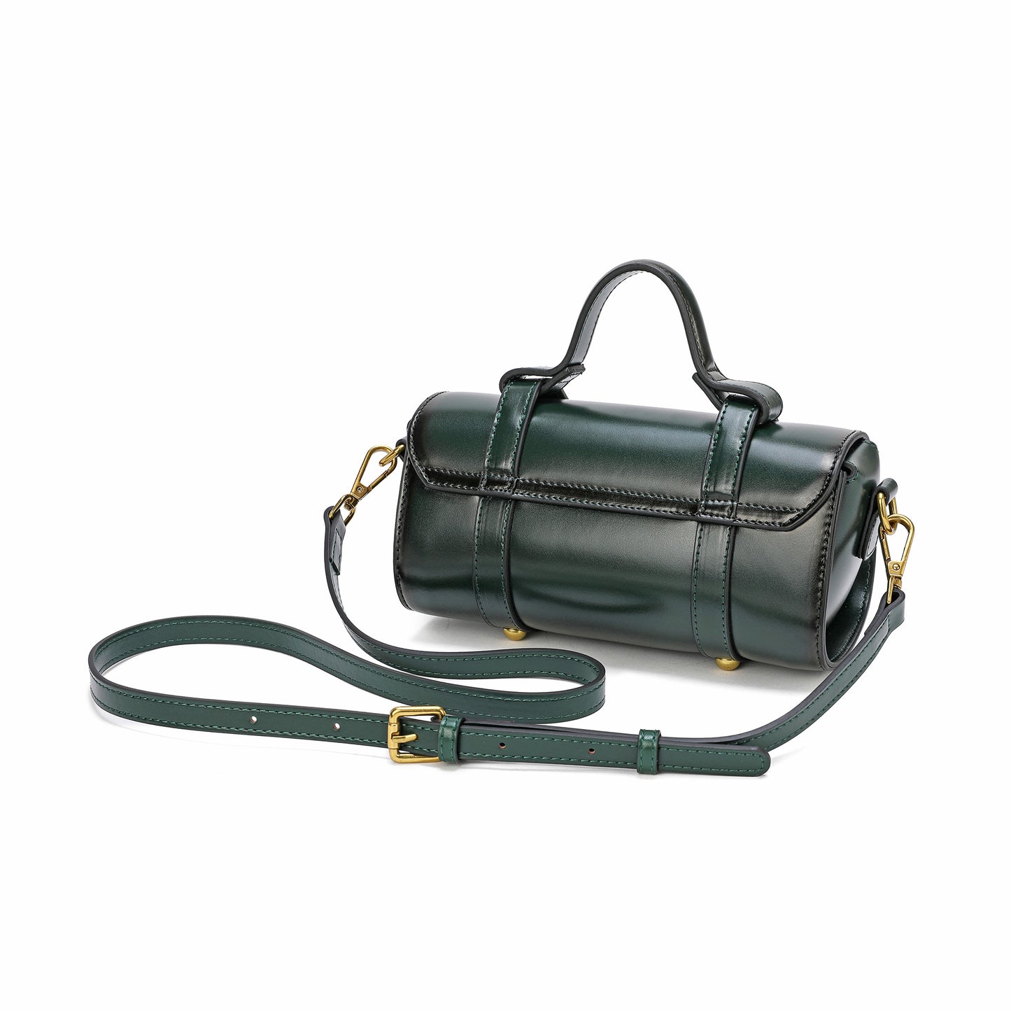Tiffany & Fred Smooth Leather Barrel Shape Crossbow Bag
