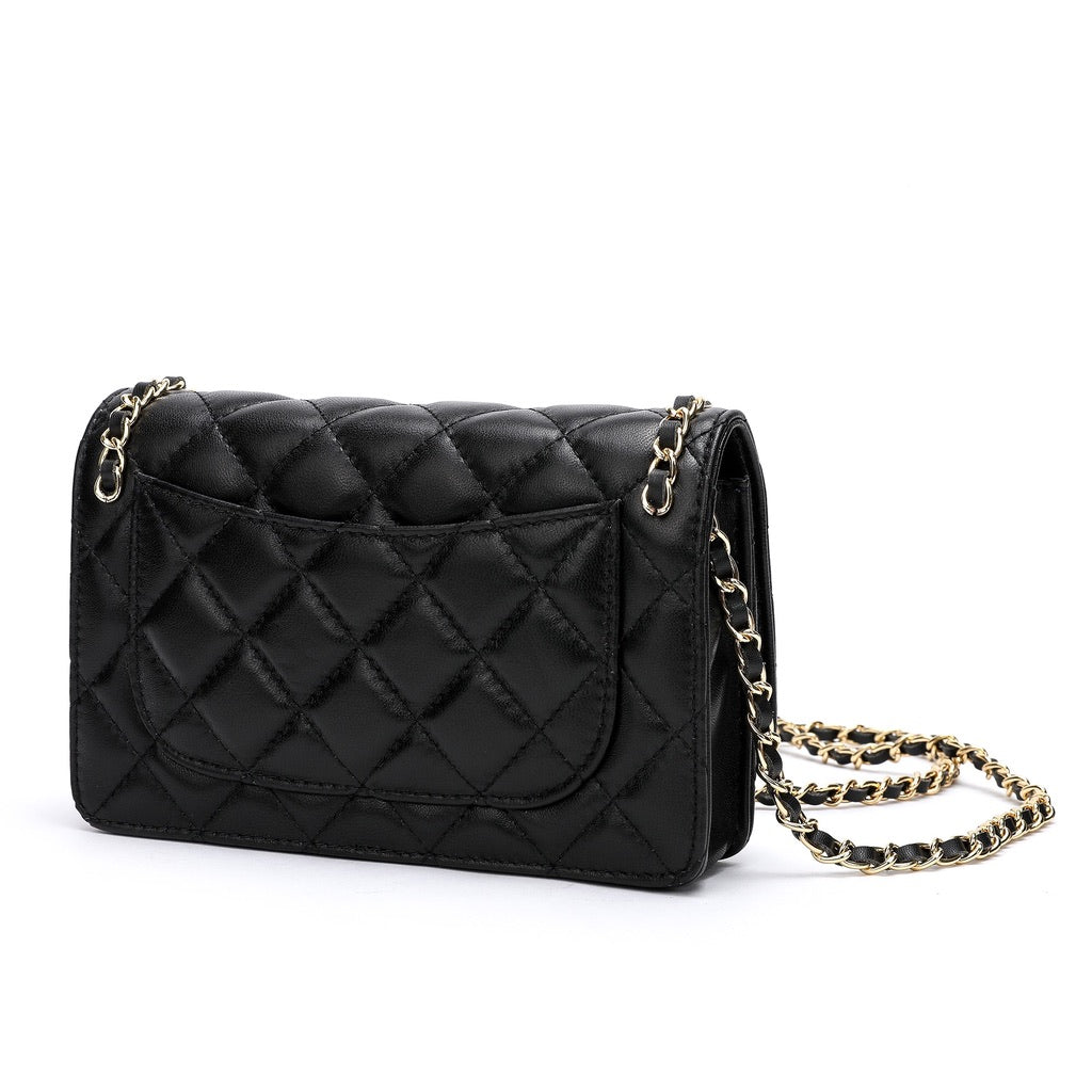 Tiffany & Fred Quilted Sheepskin Leather Crossbody