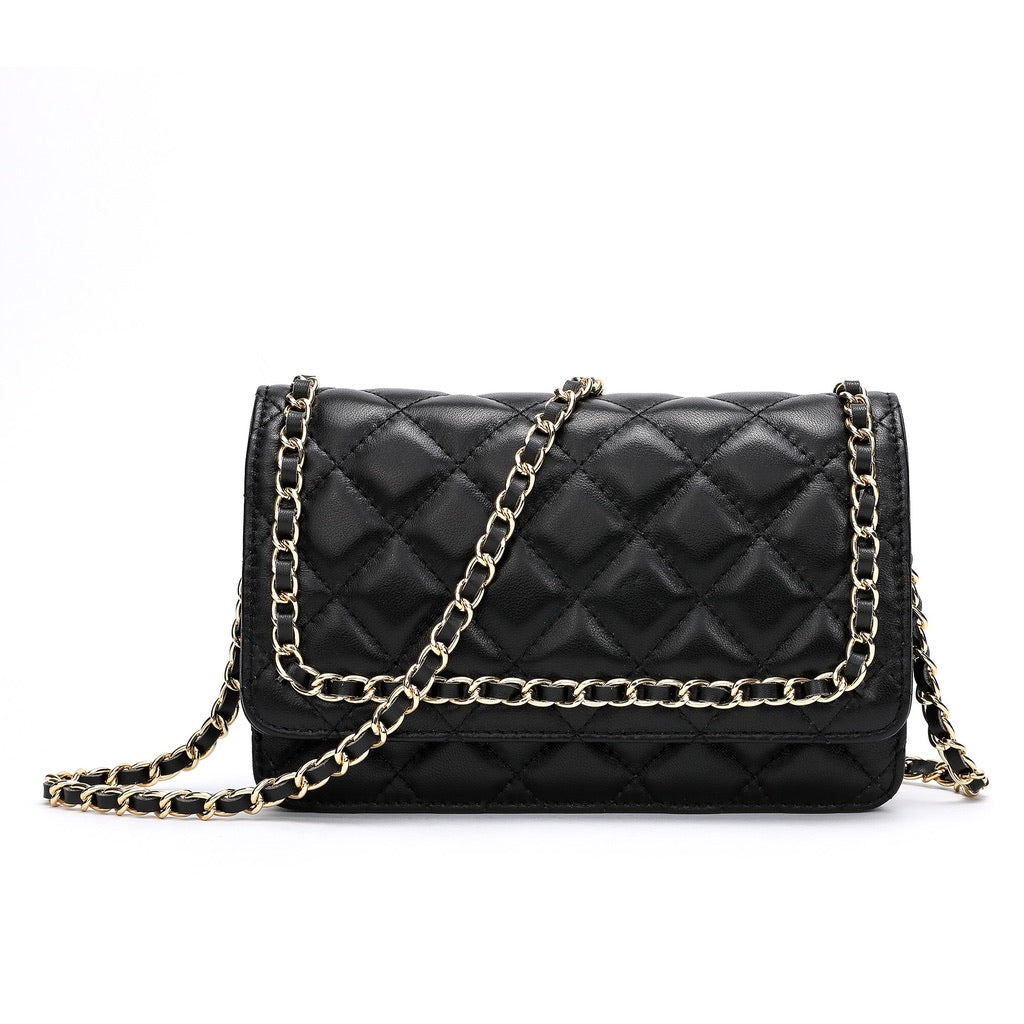 Tiffany & Fred Quilted Sheepskin Leather Crossbody