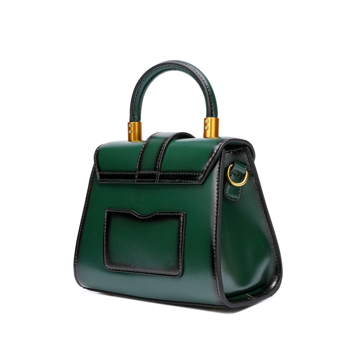 Tiffany & Fred Smooth & Polished Leather Top-Handle Foldover Satchel