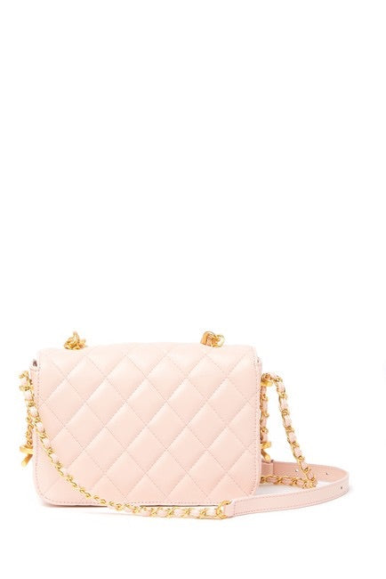Chain Trimmed Quilted Lambskin Crossbody