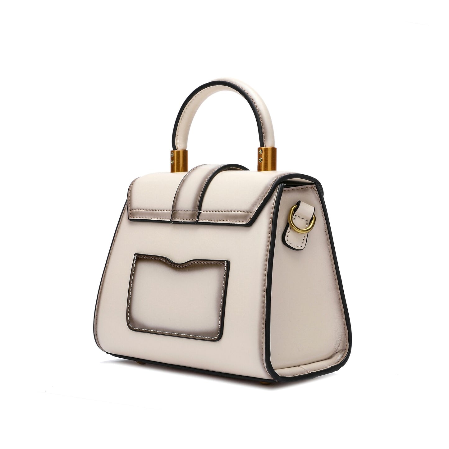 Tiffany & Fred Smooth & Polished Leather Top-Handle Foldover Satchel