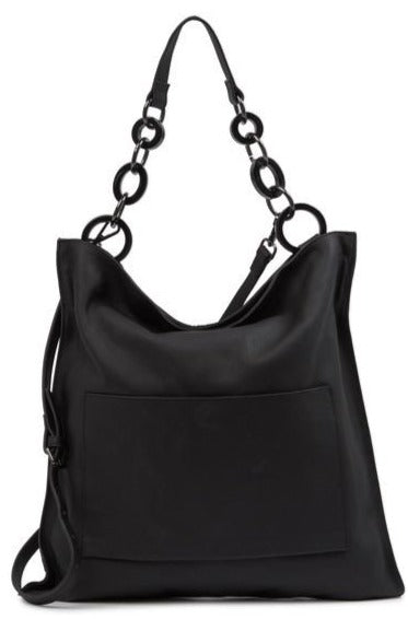 Leather Messenger Tote