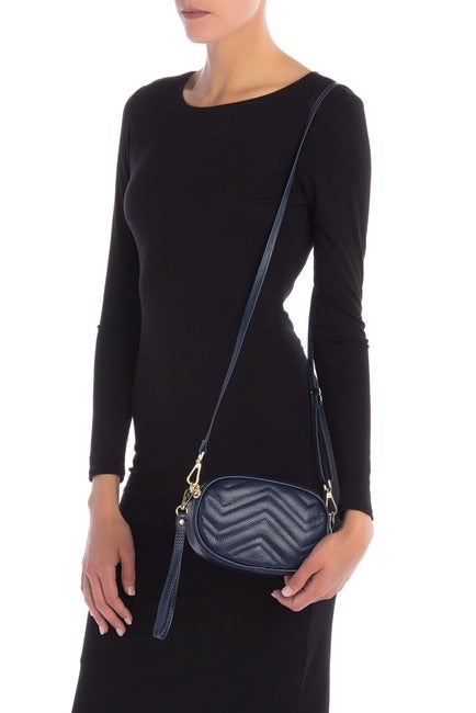 Mini Chevron Quilted Shoulder/ Crossbody Bag