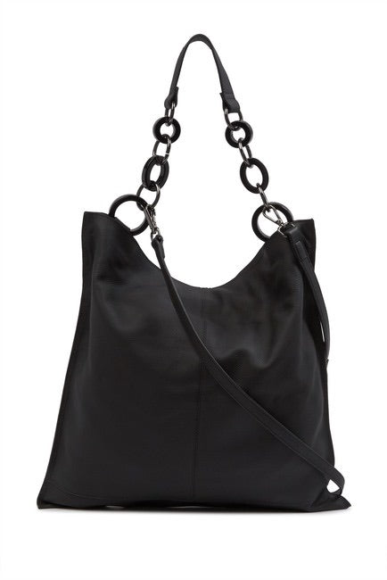Leather Messenger Tote