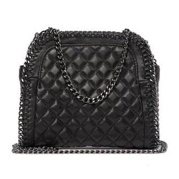 Quilted Chain Leather Shoulder Bag