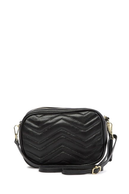 Large Quilted Rectangular Chevron Shoulder/ Crossbody Bag