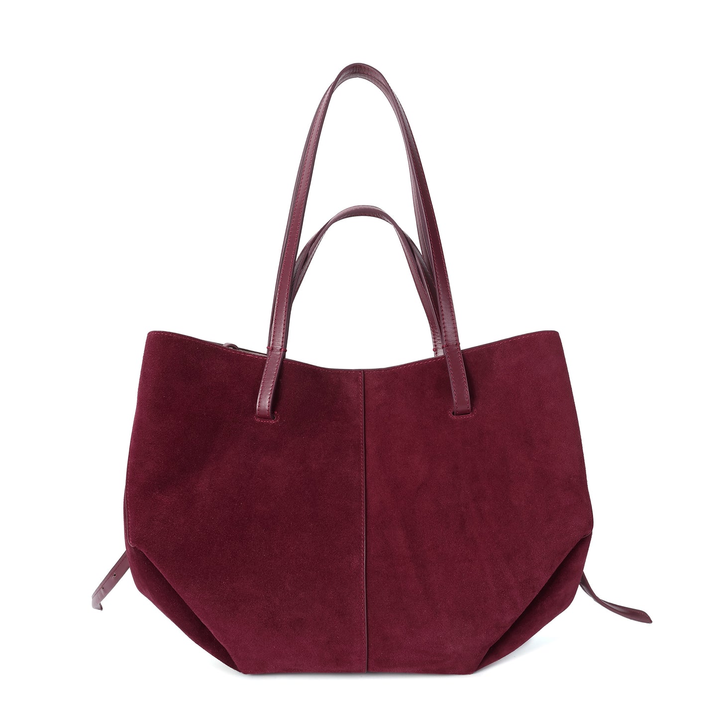 Suede & Leather Convertible Tote Bag