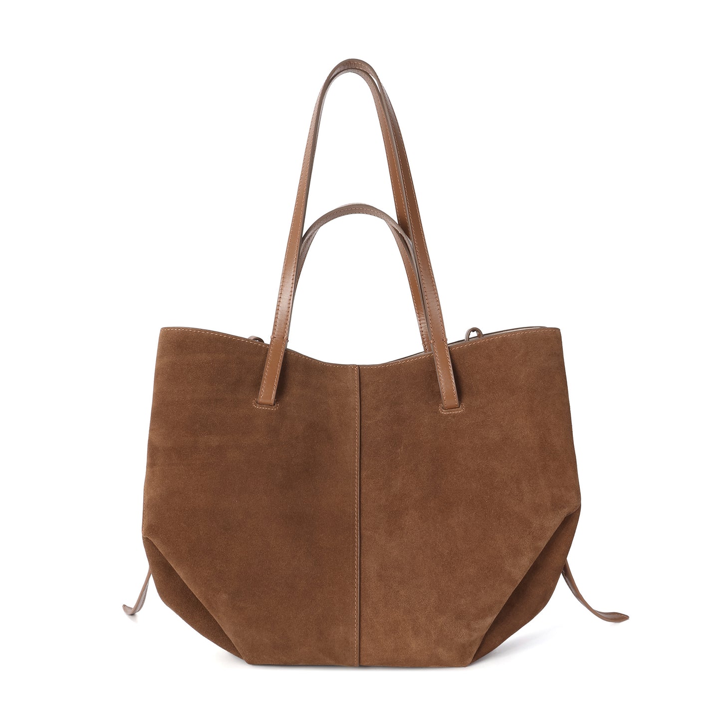 Suede & Leather Convertible Tote Bag