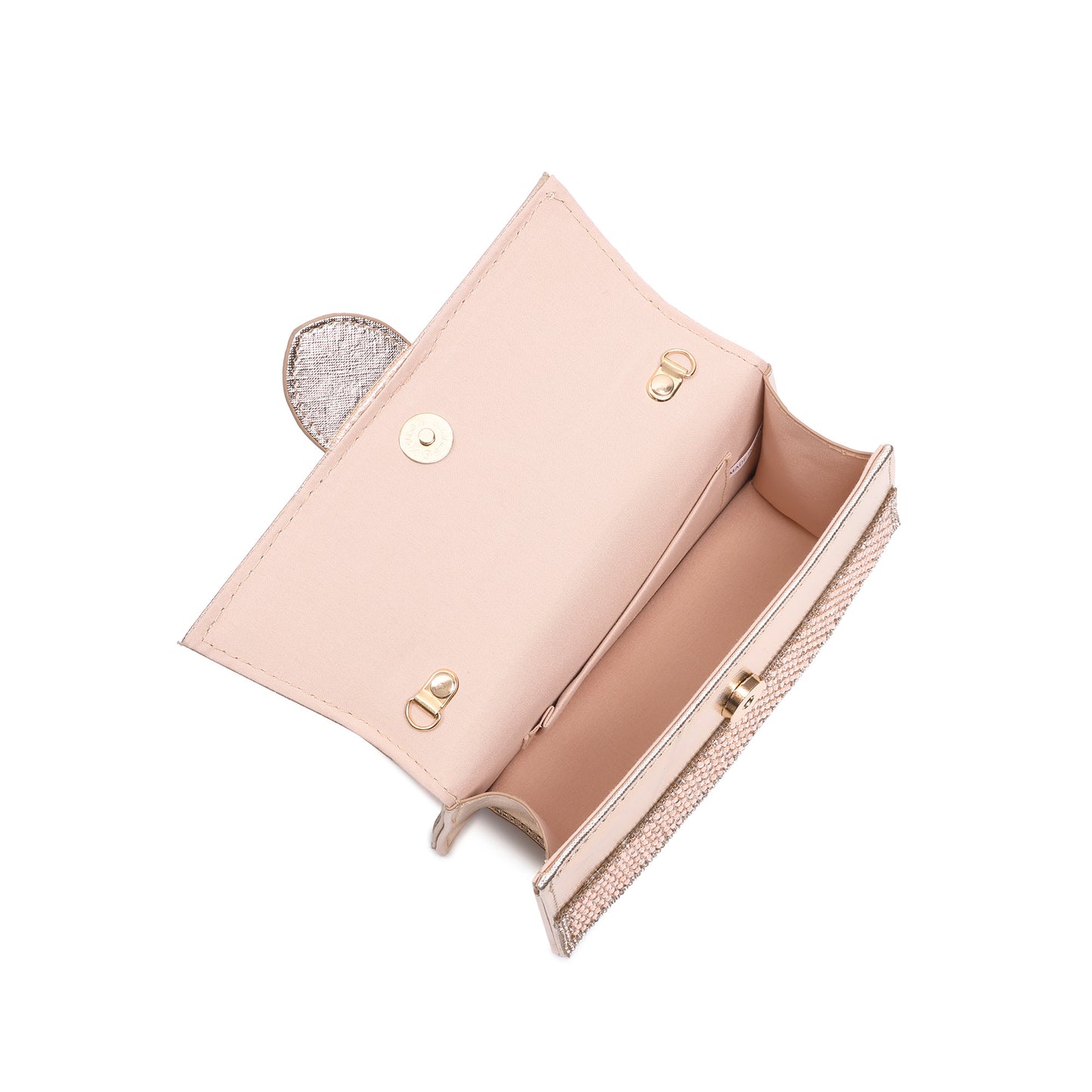 Crystal Embellished Structured Top Handle Evening Bag