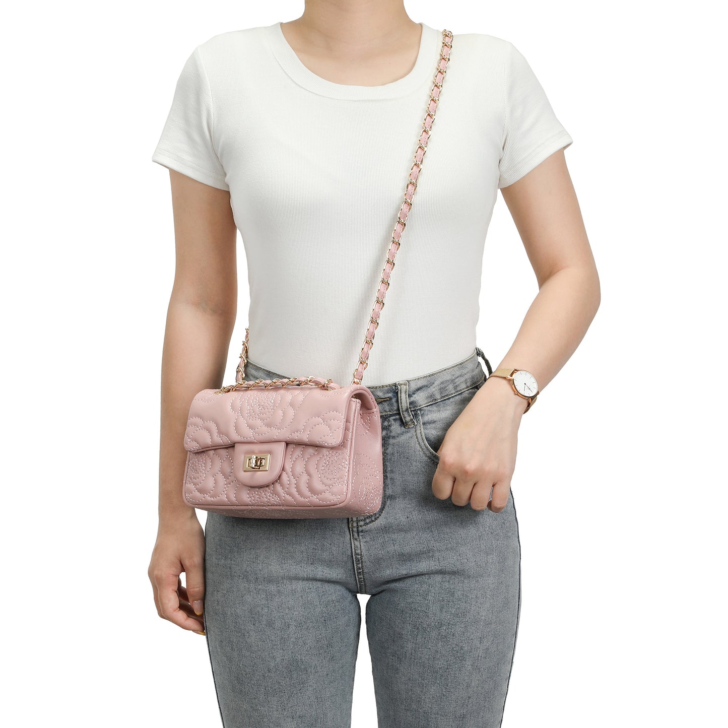 Tiffany & Fred  Quilted Sheepskin Crossbody