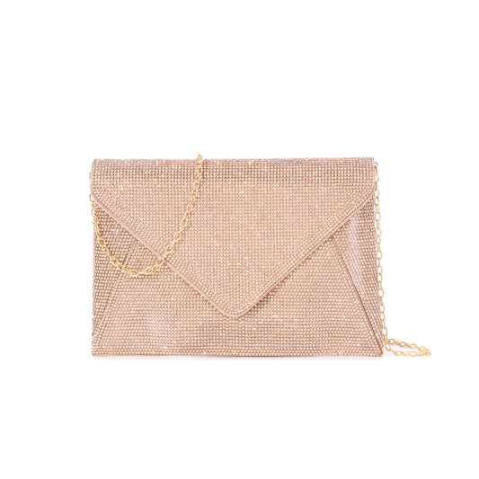 Crystal Embellished Envelope Clutch
