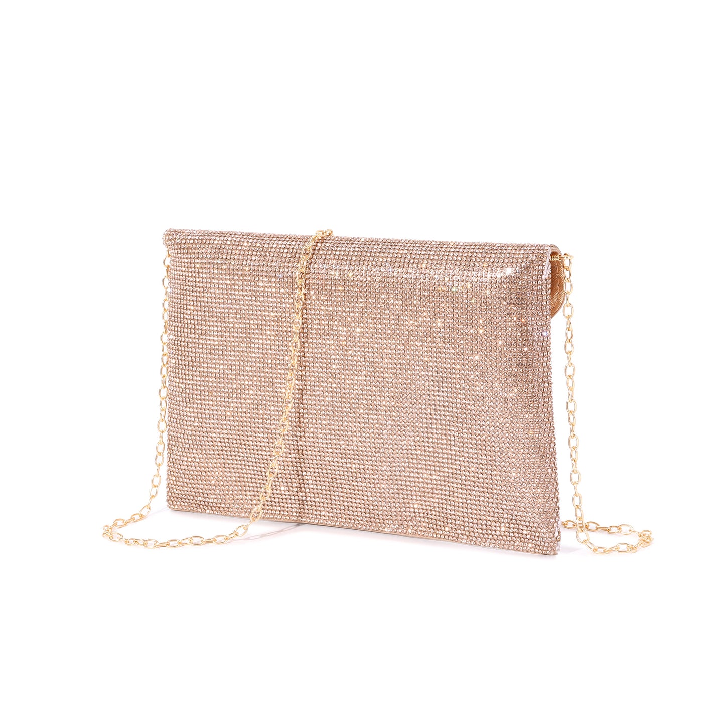 Crystal Embellished Envelope Clutch