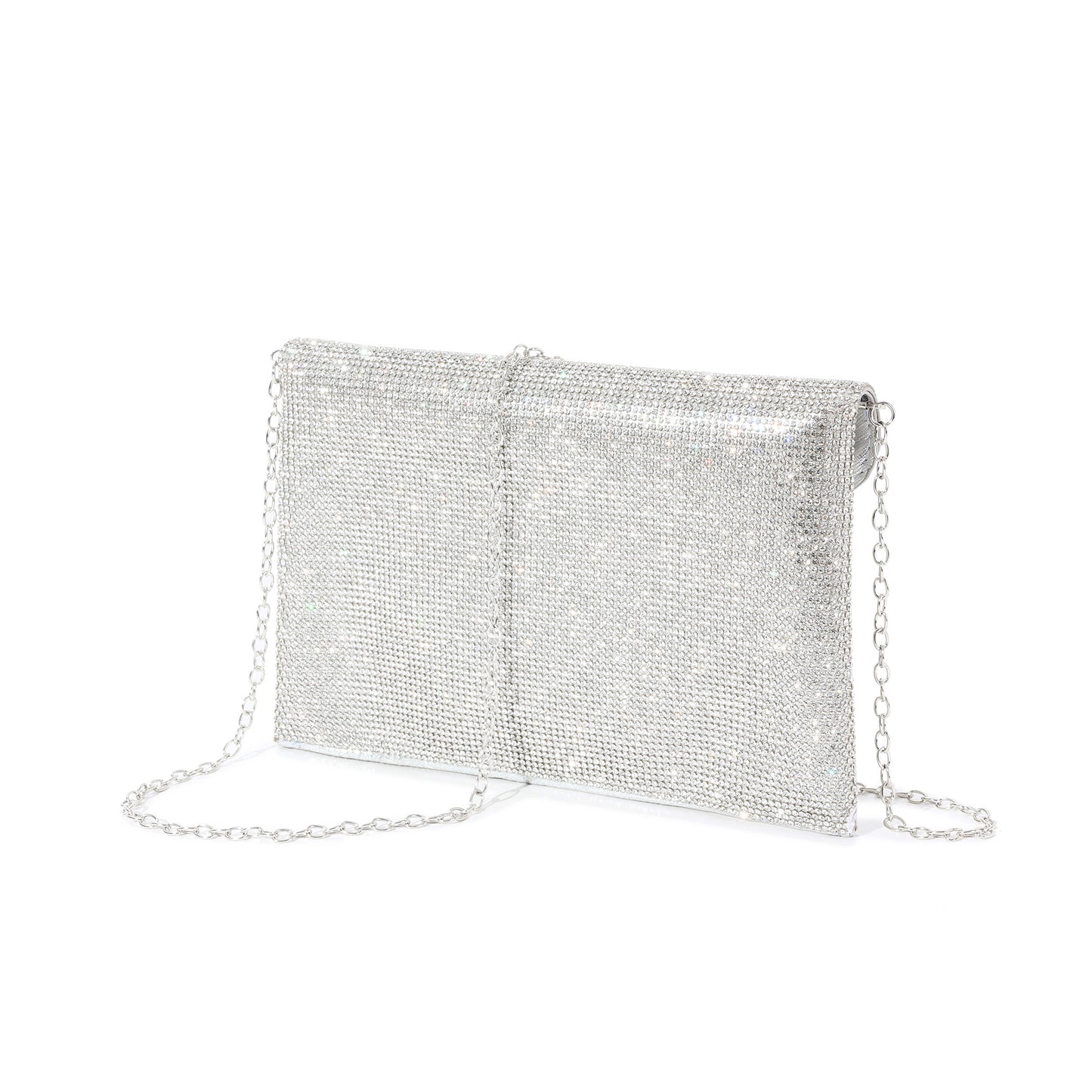 Crystal Embellished Envelope Clutch