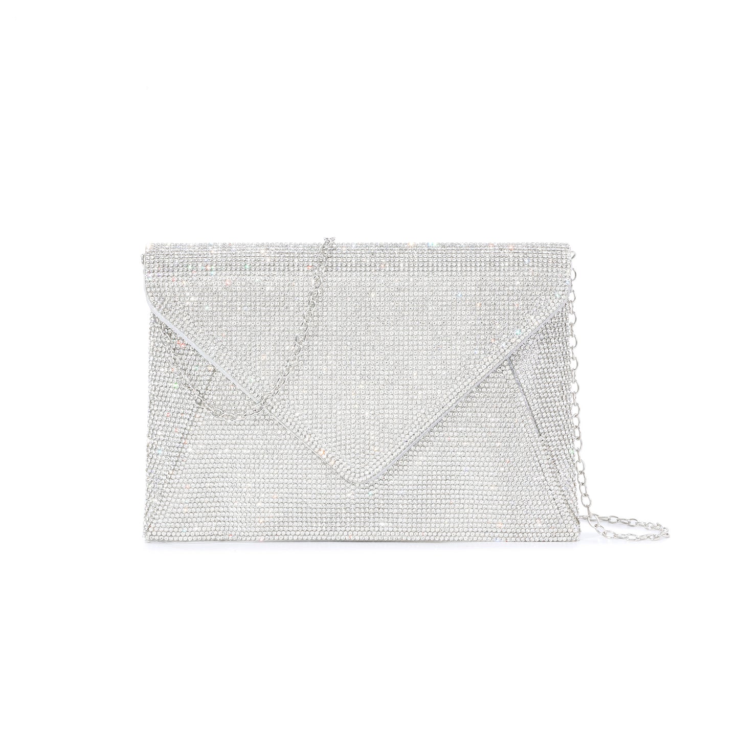 Crystal Embellished Envelope Clutch
