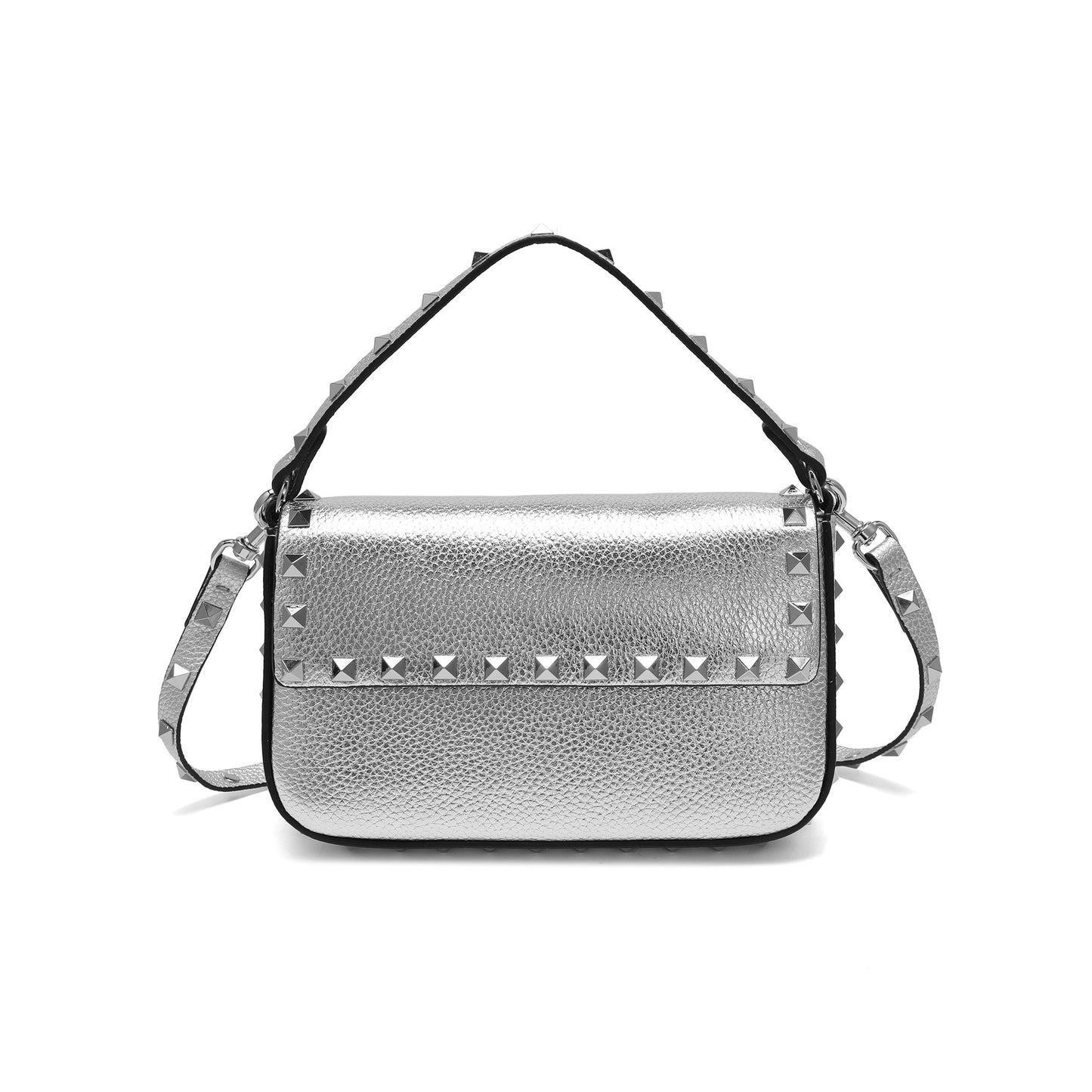 Studded Leather Mini Shoulder Bag